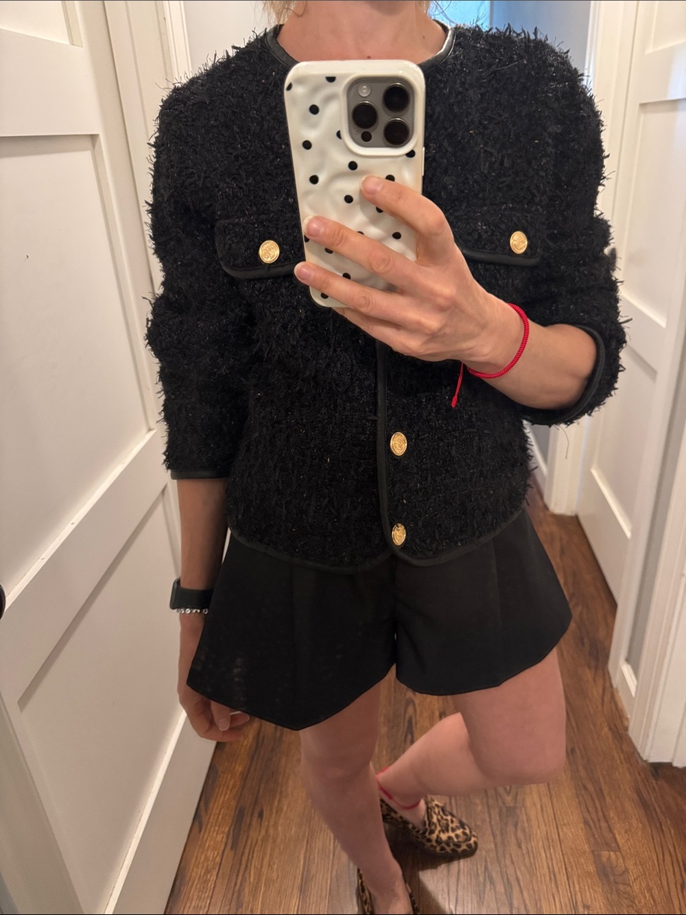 Zara Black Metallic Blazer